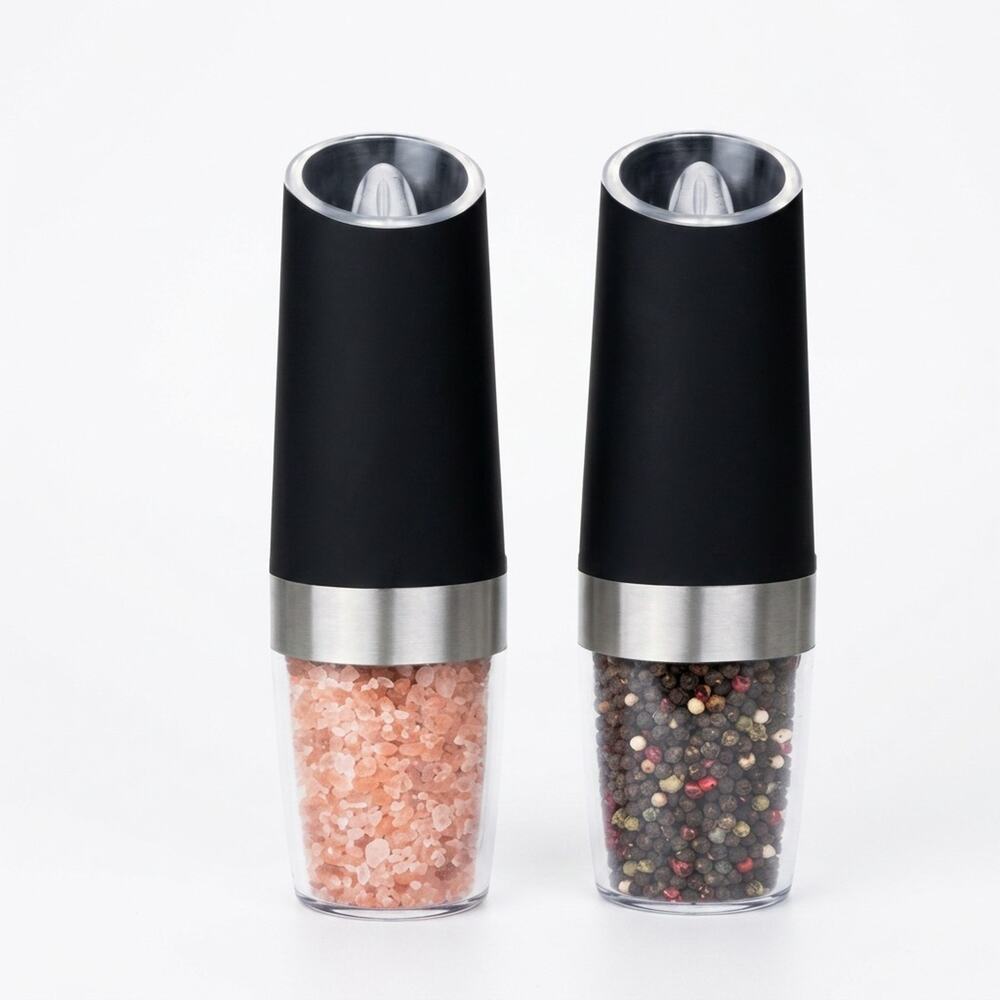 Electric Salt and Pepper Grinder Set, Automatic Gravity Salt and Pepper Grinder